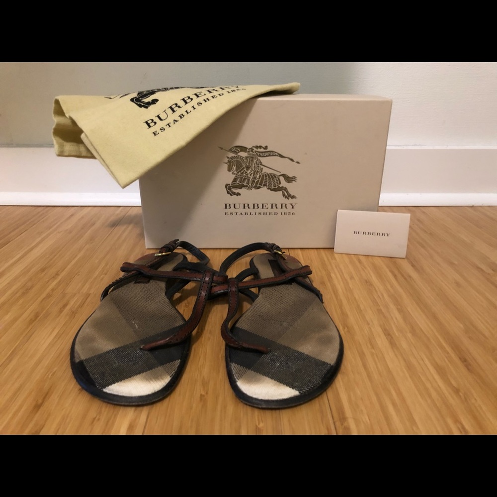 Burberry Brit Canvas Check Ingledew Flat Sandal